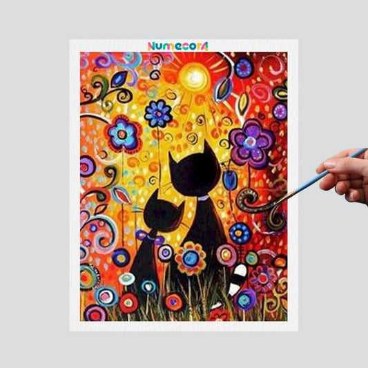 Pintura Terapêutica Numerada - Gatos