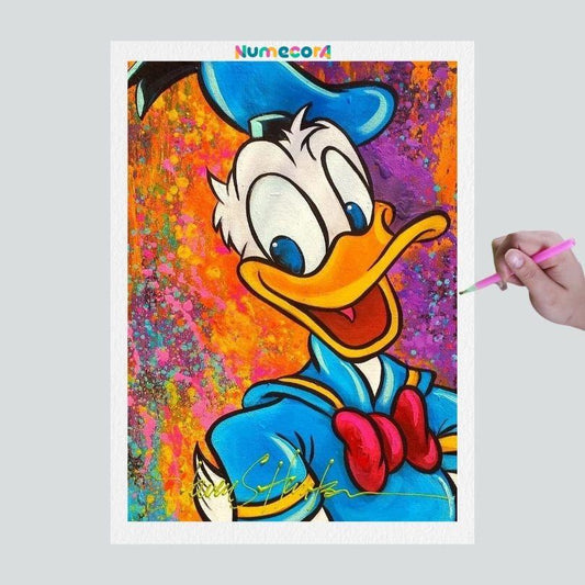 Pintura Terapêutica com Diamantes - Pato Donald