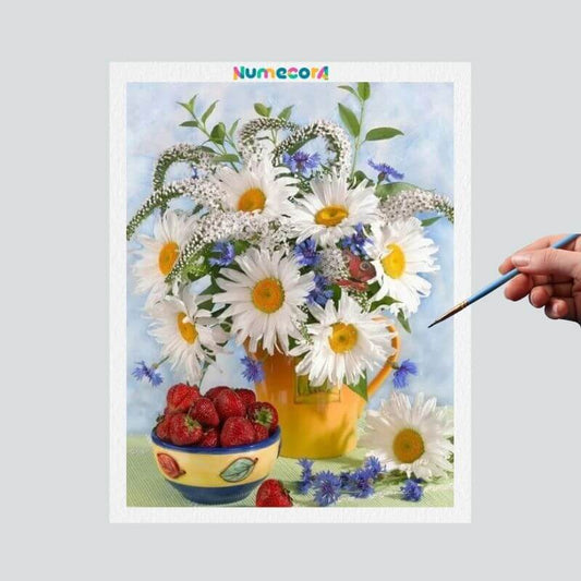 Pintura Terapêutica Numerada - Margaridas