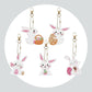 Chaveiros Pintura Terapêutica com Diamantes - Coelinhos - Kit com 5