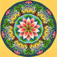 Pintura Terapêutica com Diamantes - Mandala Amarela