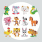 Pintura Terapêutica com Diamantes - Stickers 12Un - Diamante Redondo - Animais da Fazenda