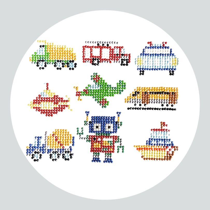 Pintura Terapêutica com Diamantes - Stickers 9Un - Diamante Redondo - Transporte