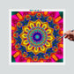 Pintura Terapêutica Numerada - Mandala Pink e azul