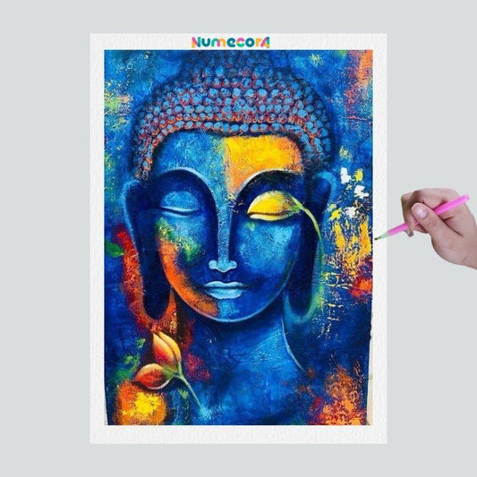 Pintura Terapêutica com Diamantes - Buda Energia  - Tela 100% Preenchida