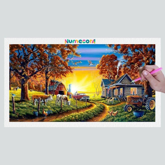 Pintura Terapêutica com Diamantes - Fazenda