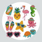 Pintura Terapêutica com Diamantes - Stickers 9Un - Diamante Redondo - Praia