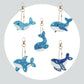 Chaveiros Pintura Terapêutica com Diamantes - Baleias - Kit com 5