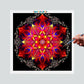 Pintura Terapêutica Numerada - Mandala Vermelha
