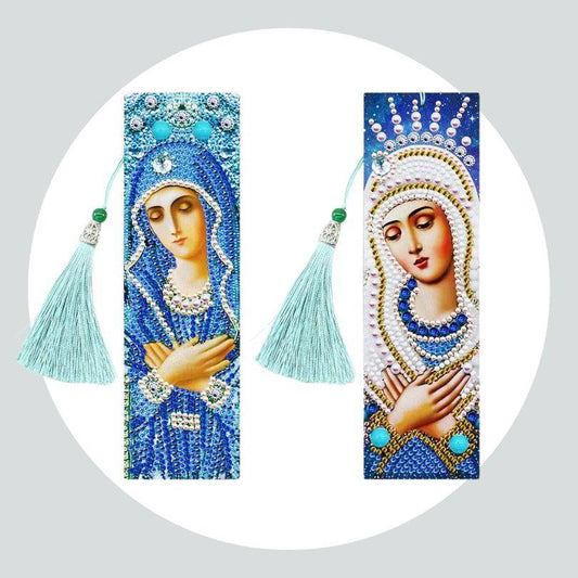 Marcador de Páginas 2Un - Diamante Redondo - Pintura Terapêutica com Diamantes - Nossa Senhora