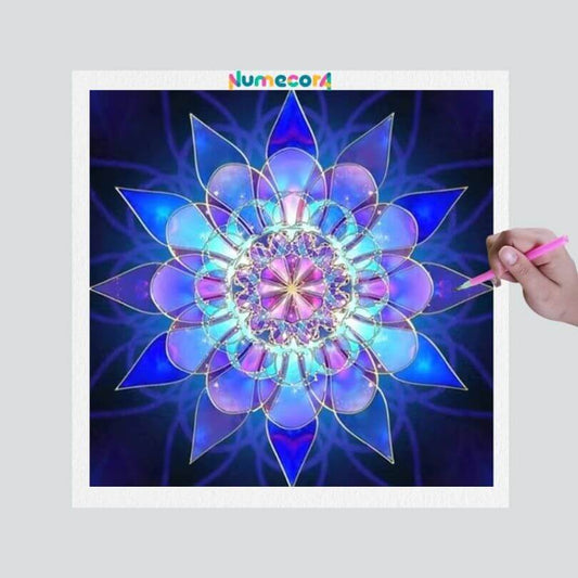 Pintura Terapêutica com Diamantes - Mandala Vidro