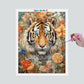 Pintura Terapêutica com Diamantes - Tigre - Tela 100% Preenchida