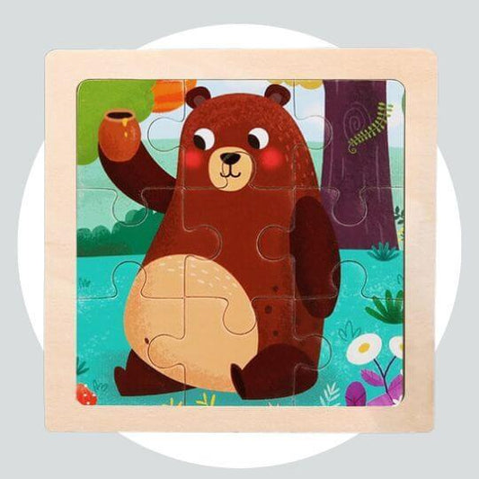 Quebra Cabeça Educacional Infantil Cartoon - Urso