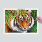 Pintura Terapêutica com Diamantes - Tigre no bote - Tela 100% Preenchida