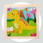 Quebra Cabeça Educacional Infantil Cartoon - Dinossauro amarelo