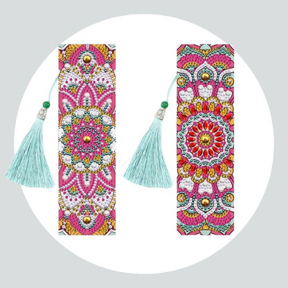 Marcador de Páginas 2Un - Diamante Redondo - Pintura Terapêutica com Diamantes - Mandala Rosa