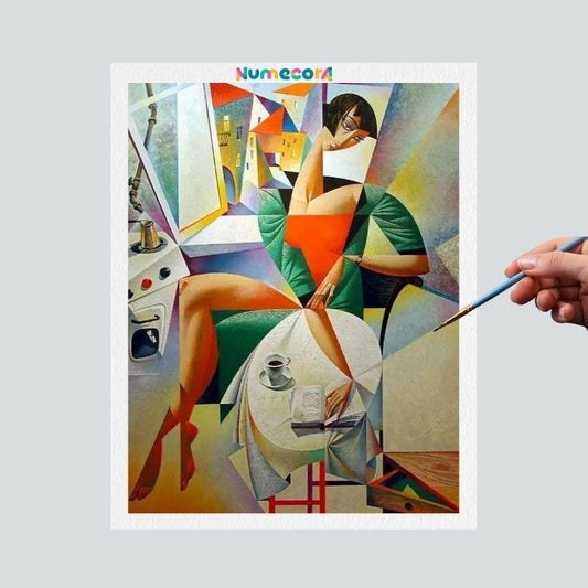Pintura Terapêutica Numerada - Arte Abstrata Geometrica