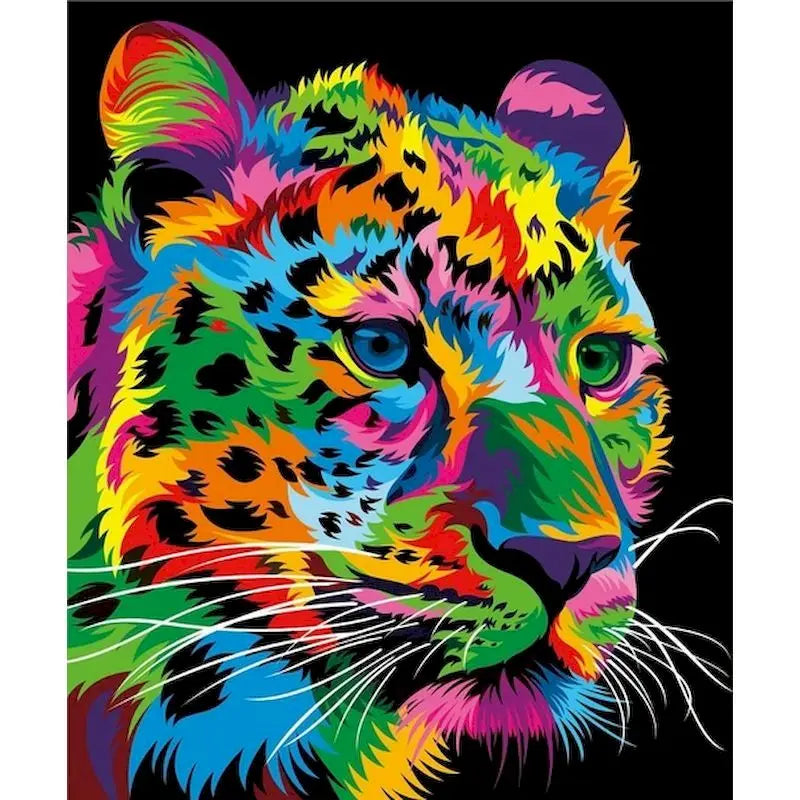Pintura Terapêutica Numerada - Tigre Pop Arte
