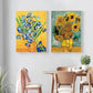 Pintura Terapêutica com Diamantes - Os Girassóis - Van Gogh - Tela 100% Preenchida