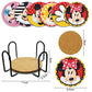 Pintura Terapêutica com Diamantes - Porta Copos (6 Unidades) - Mickey e Minnie
