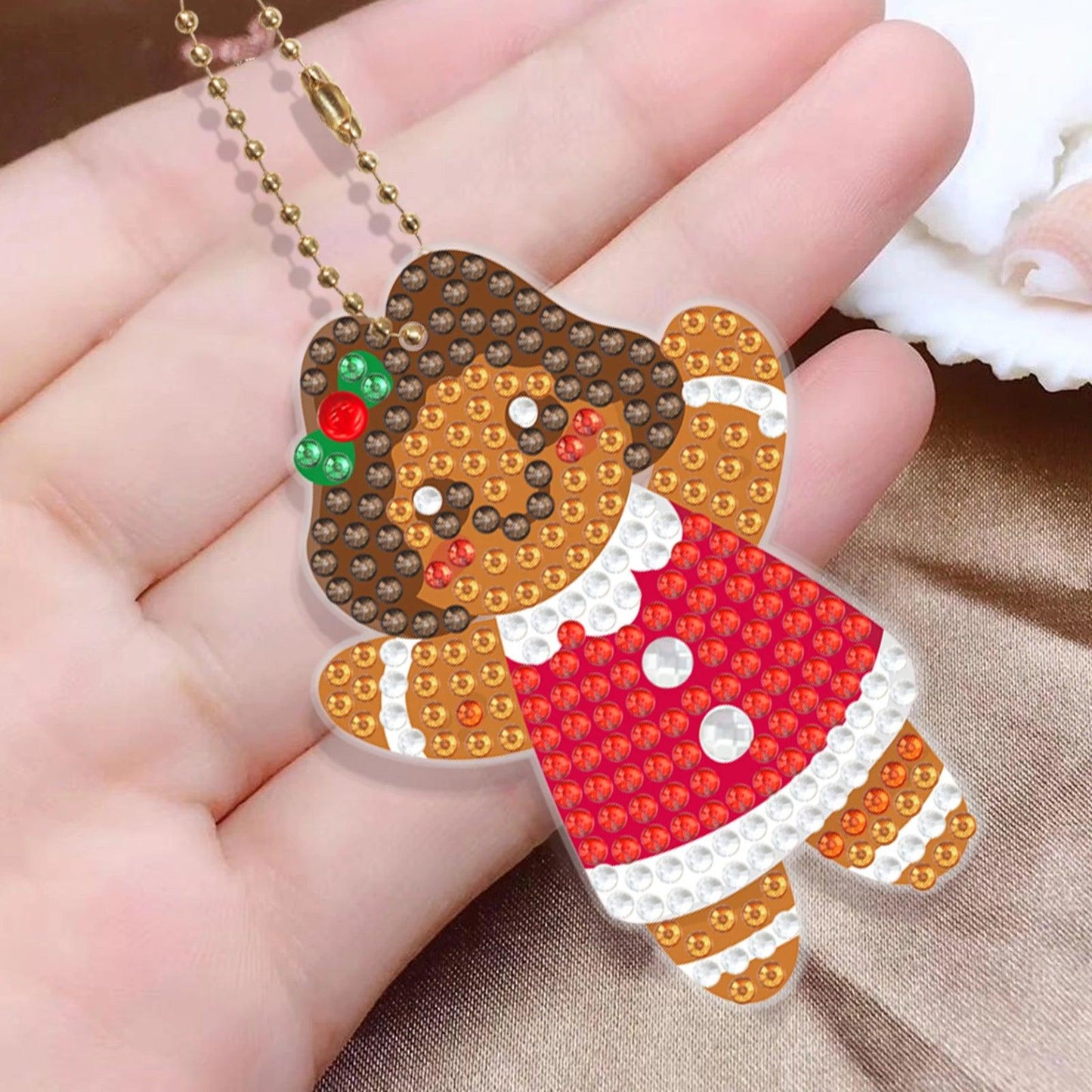 Chaveiros Pintura Terapêutica com Diamantes - Natal - Kit com 6