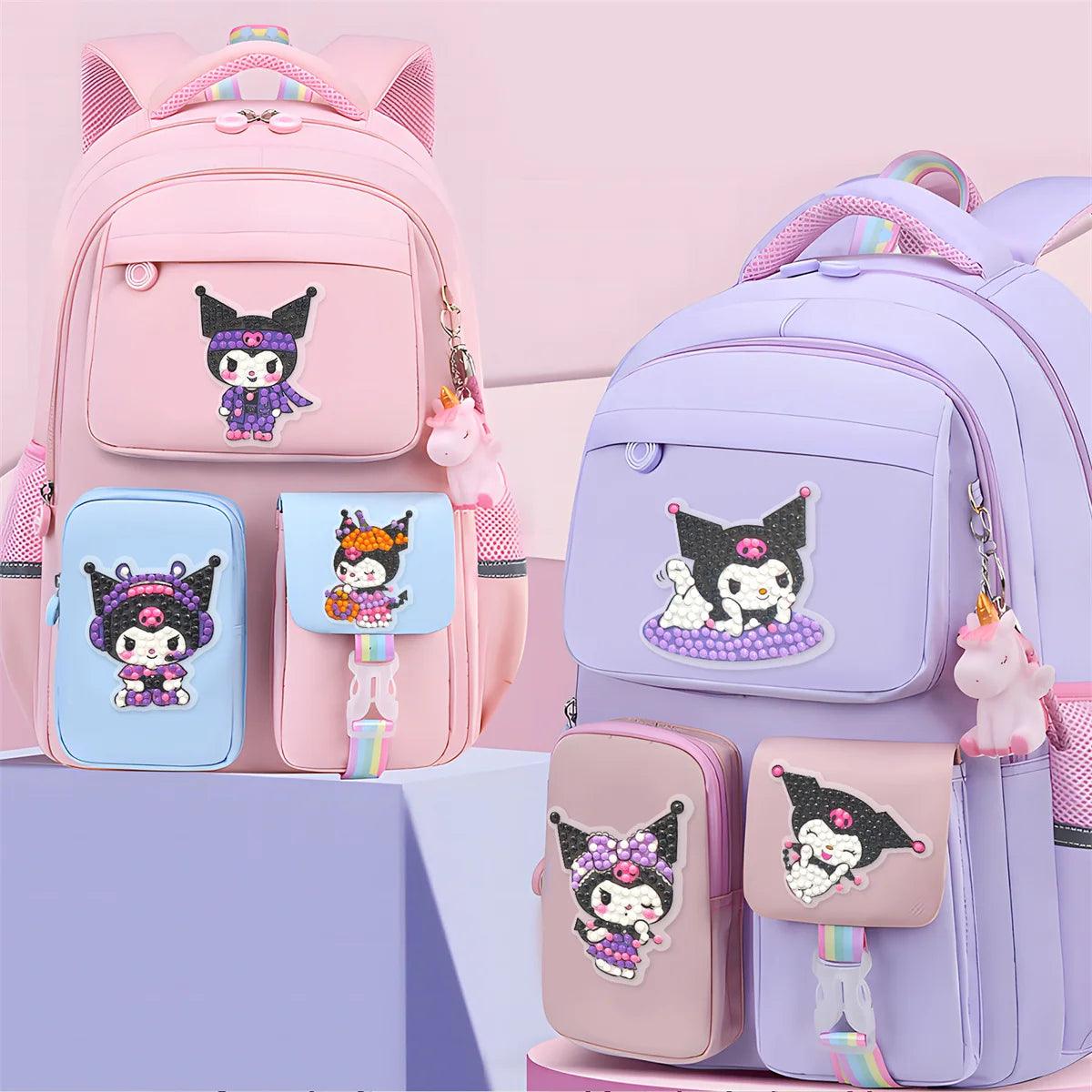 Pintura Terapêutica com Diamantes - Stickers 12Un - Diamante Redondo - Kuromi