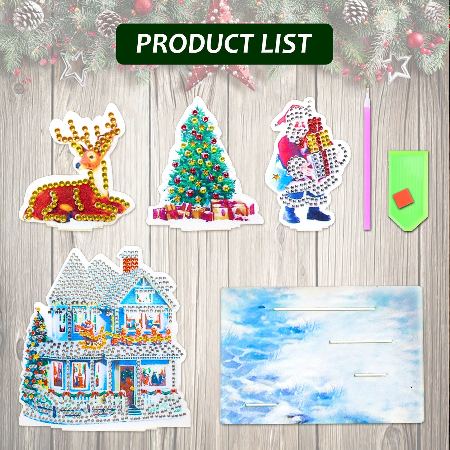 Decoração de Natal - Pintura com diamantes