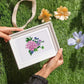 Mini Telas - Conjunto com 12 pcs - Kit Pintura Terapêutica com Diamantes - Pinturinhas Flores