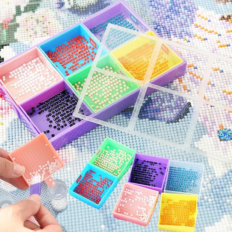 Pintura Terapêutica com Diamantes - Ferramentas e Acessórios - Conjunto Bandejas 9 itens - Numecora
