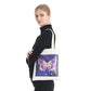 Pintura Terapêutica com Diamantes - Bolsa EcoBag -  Borboleta Roxa