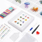 Mini Telas - Conjunto com 12 pcs - Kit Pintura Terapêutica com Diamantes - Pinturinhas Animais Marinhos