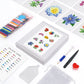 Mini Telas - Conjunto com 12 pcs - Kit Pintura Terapêutica com Diamantes - Pinturinhas Flores