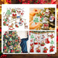 Chaveiros Pintura Terapêutica com Diamantes - Natal - Kit com 12