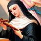 Pintura Terapêutica com Diamantes - Santa Rita de Cassia - Tela 100% Preenchida