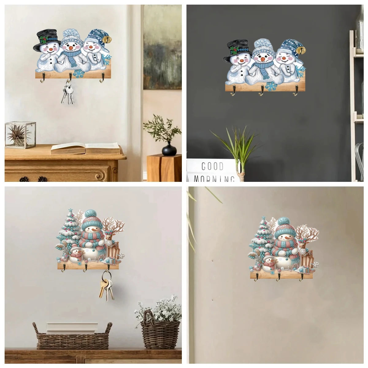 Chaveiro - Porta Chaves - Decoração de Natal - Pintura com diamantes