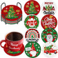 Pintura Terapêutica com Diamantes - Porta Copos (6 unidades) - Natal - Numecora