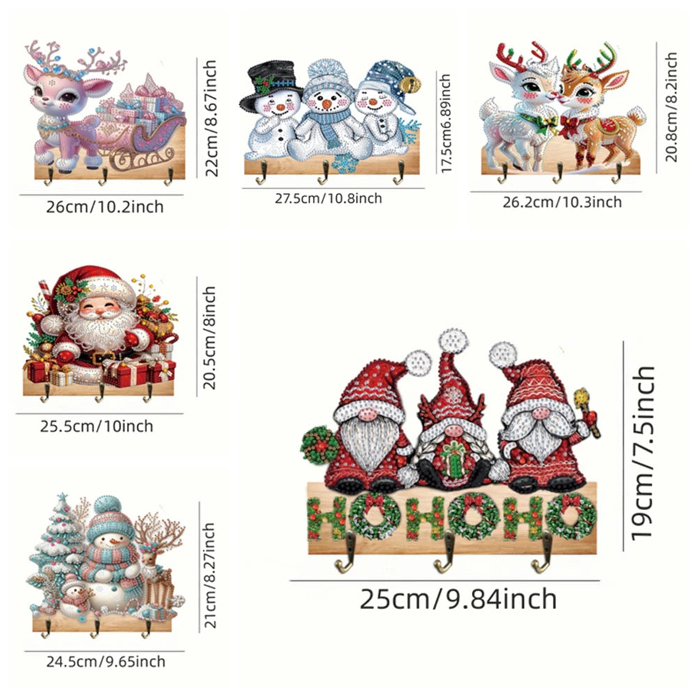 Chaveiro - Porta Chaves - Decoração de Natal - Pintura com diamantes