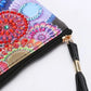Pintura Terapêutica com Diamantes - Bolsa Floral Brilhante  - Tela 100% Preenchida