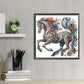 Pintura Terapêutica com Diamantes - Cavalo - Diamante Especial - Tela 100% Preenchida