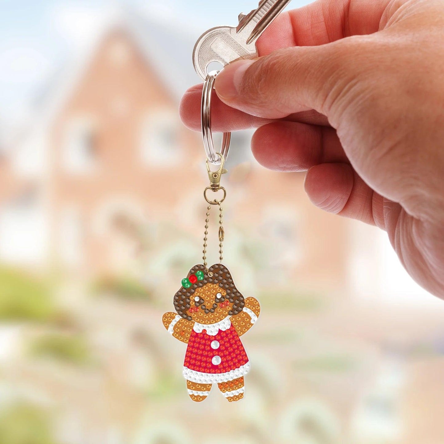 Chaveiros Pintura Terapêutica com Diamantes - Natal - Kit com 6
