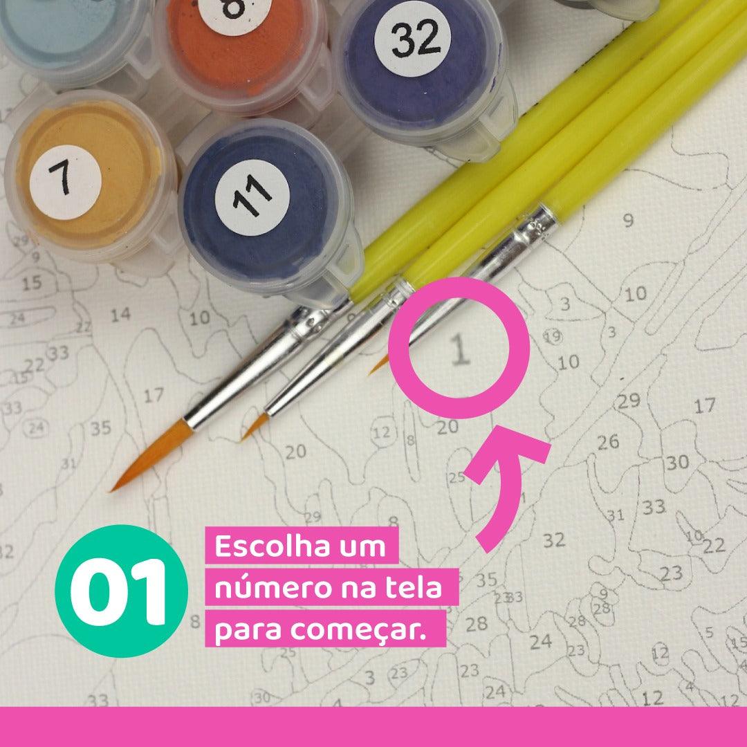 Pintura Terapêutica Numerada - Mulher Floresta - Numecora