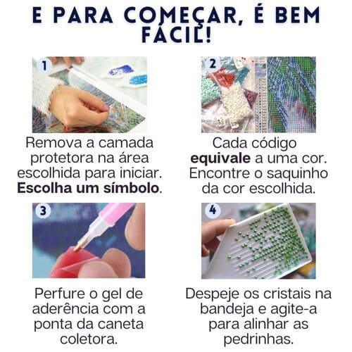 Pintura Terapêutica com Diamantes - Porta Copos (6 unidades) - Numecora
