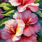 Pintura Terapêutica com Diamantes - Hibiscos - Tela 100% Preenchida