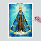 Pintura Terapêutica com Diamantes - Nossa Senhora Aparecida - Tela 100% Preenchida