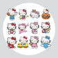 Pintura Terapêutica com Diamantes - Stickers 12Un - Diamante Redondo - Hello Kitty