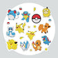 Pintura Terapêutica com Diamantes - Stickers 12Un - Diamante Redondo - Pokemon
