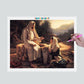 Pintura Terapêutica com Diamantes - Jesus e Samaritana - Tela 100% Preenchida