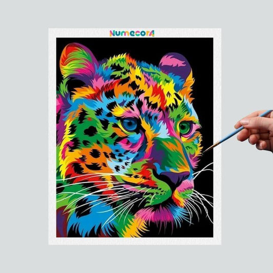 Pintura Terapêutica Numerada - Tigre Pop Arte