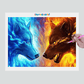 Pintura Terapêutica com Diamantes - Lobos Luminosos - Numecora