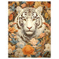 Pintura Terapêutica com Diamantes - Tigre Branco - Tela 100% Preenchida